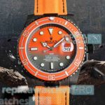 Swiss Replica DiW Rolex Submariner Persimmon Orange Watch With 3135 Movement
